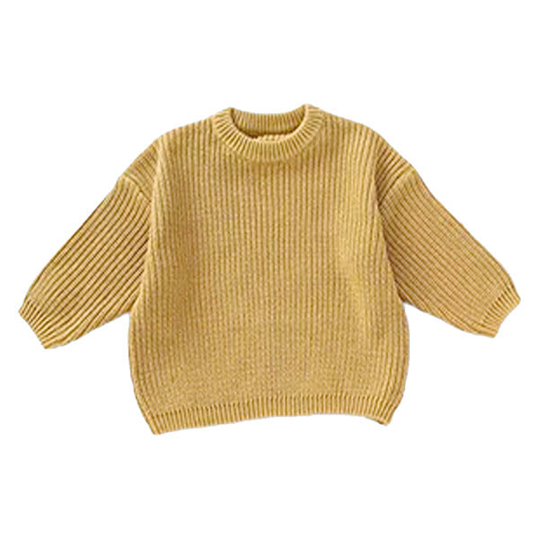 Personalized Name Knit Sweater for Babies & Kids – Custom Yarn Embroidery with Optional Crochet Decorations