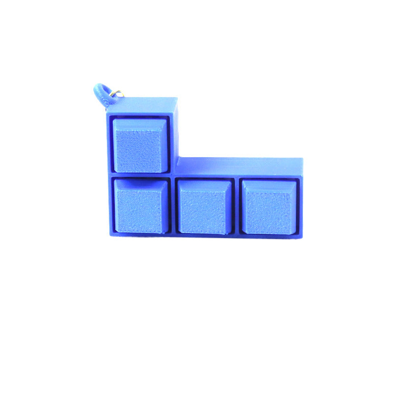 Puzzle Block Fidget Keychain – Press Toy Bag Charm