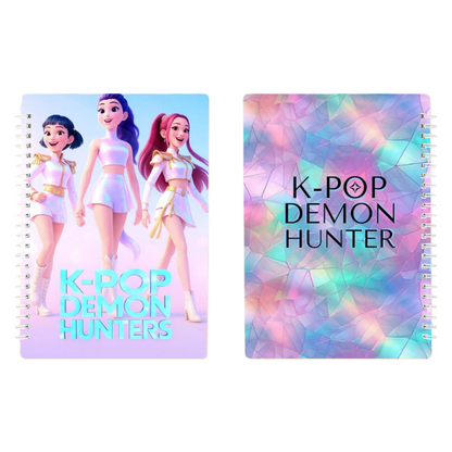 HUNTRX Demon Hunters Saga Boy Band Printed A5 Spiral Notebook Student School & Office Supplies