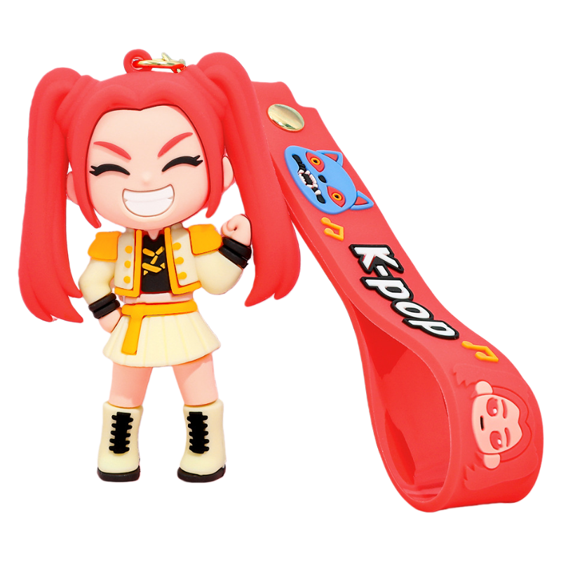 New K-Pop Demon Hunters Silicone Keychain Backpack Charm Trendy Merchandise