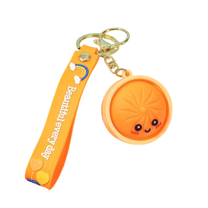 Cute Squishy Bun Keychain – Pressable Fidget Stress Relief Toy