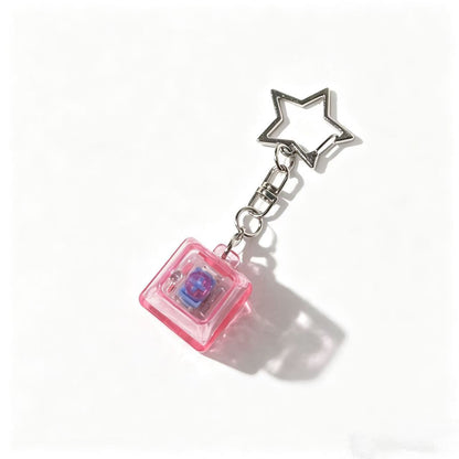 Star Keycap Keychain Charm Colorful Pop Key Charm Accessory Giftable Bag & Keychain