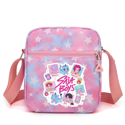 K-Pop Demon Hunters Saja Boys Print Shoulder Bag Crossbody Tote Messenger Bag