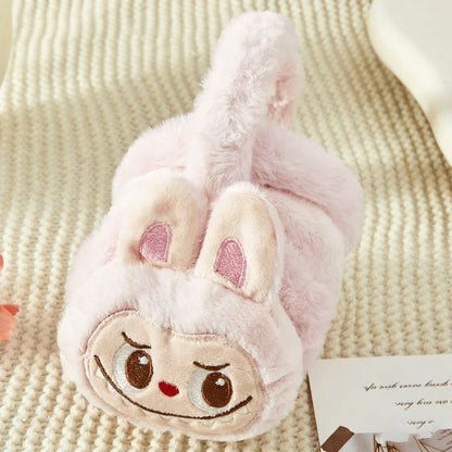 Labubu Solid Color Fuzzy Ear Muffs Warm Plush Earmuffs Cozy Frost-Proof Ear Warmers