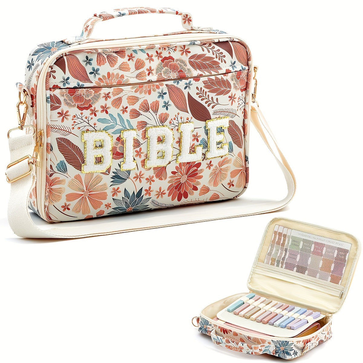 Bible Chenille Letter Tote Bag Large Capacity Shoulder Bag