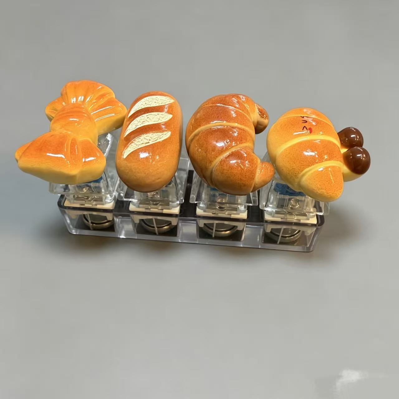 Mini Food Mechanical Key Fidget Toy – Handmade Resin Charms