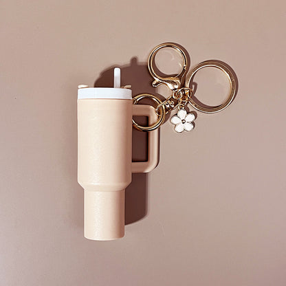 Mini Tumbler Bag Charm Keychain – Colorful Plastic Cup Charm Accessory