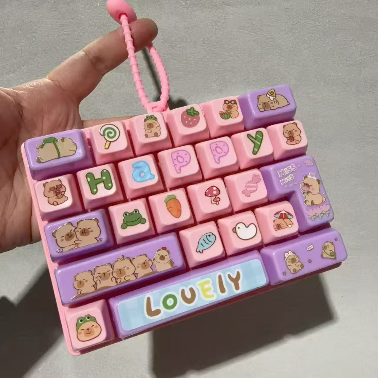 Back to School Keyboard Fidget Toy – Mini Mechanical Keyboard Stress Relief Toy, Colorful Keycap Sensory Toy (Multiple Styles)