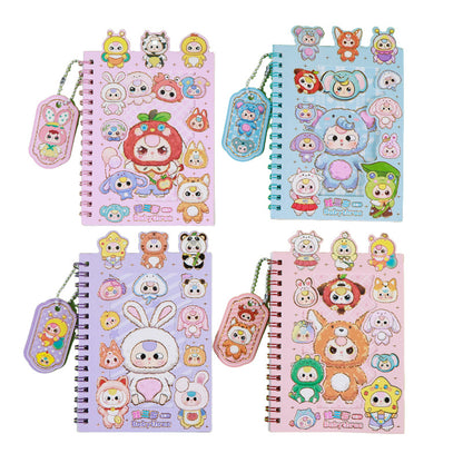 3-in-1 Spiral Notebook Set with Stickers & Memo Pad K-POP Demon Hunters Theme & Cartoon Styles
