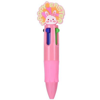 Mini 4-Color Click Pen – Creative Easter Bunny, Egg & Chick Design Journal Pen