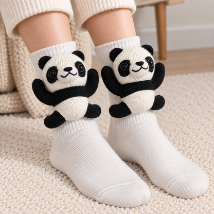 3D Animal Character Knit Crew Socks – Funny Cozy Socks for Everyday Lounging & Gifts