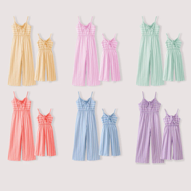 Mother's Day Mommy And Me Stripes Slip Jumpsuit