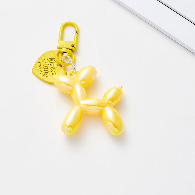 Colorful Resin Balloon Dog Bag Charm Keychain Trendy Acrylic Style Accessory for Bags, Keys & Gifts