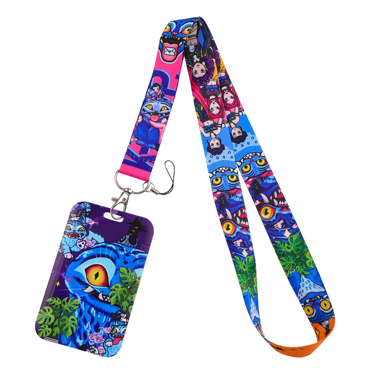 K-POP Demon Hunters Phone Lanyard Polyester Neck Strap ID Badge Holder Card Keychain