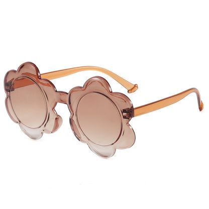 Kids One-Piece Colorful Flower Shaped Sunglasses UV Protection