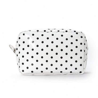 Waterproof Clear Polka Dot Striped Makeup Pouch Travel Toiletry Bag