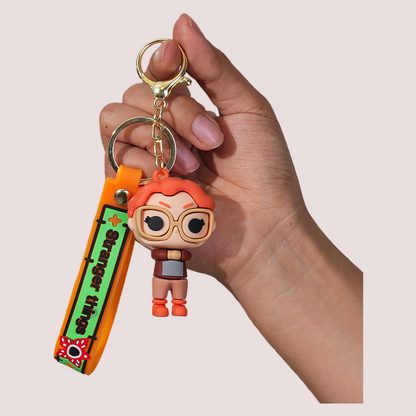 Stranger 80s Supernatural TV-Inspired Retro Sci-Fi Character Silicone Keychain