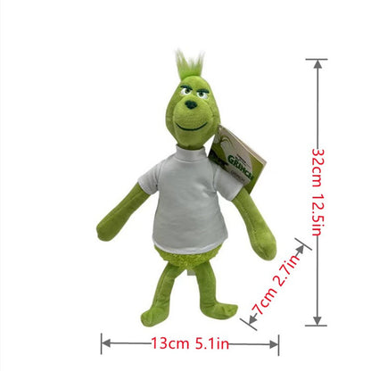 2025 Christmas Grinch Plush Toy – Green Monster Stuffed Doll Cartoon Character Gift for Kids