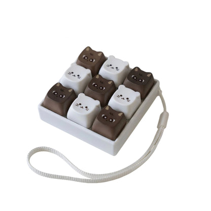 Shiba Inu Finger Press Button Cube Squishy Keyboard Keychain Stress Relief Toy