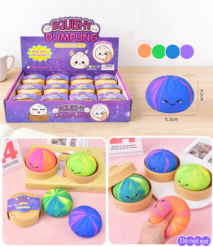 Cartoon Jumbo Mystery Squishy Dumpling Realistic Steamed Bun Stress Relief Squeeze Toy