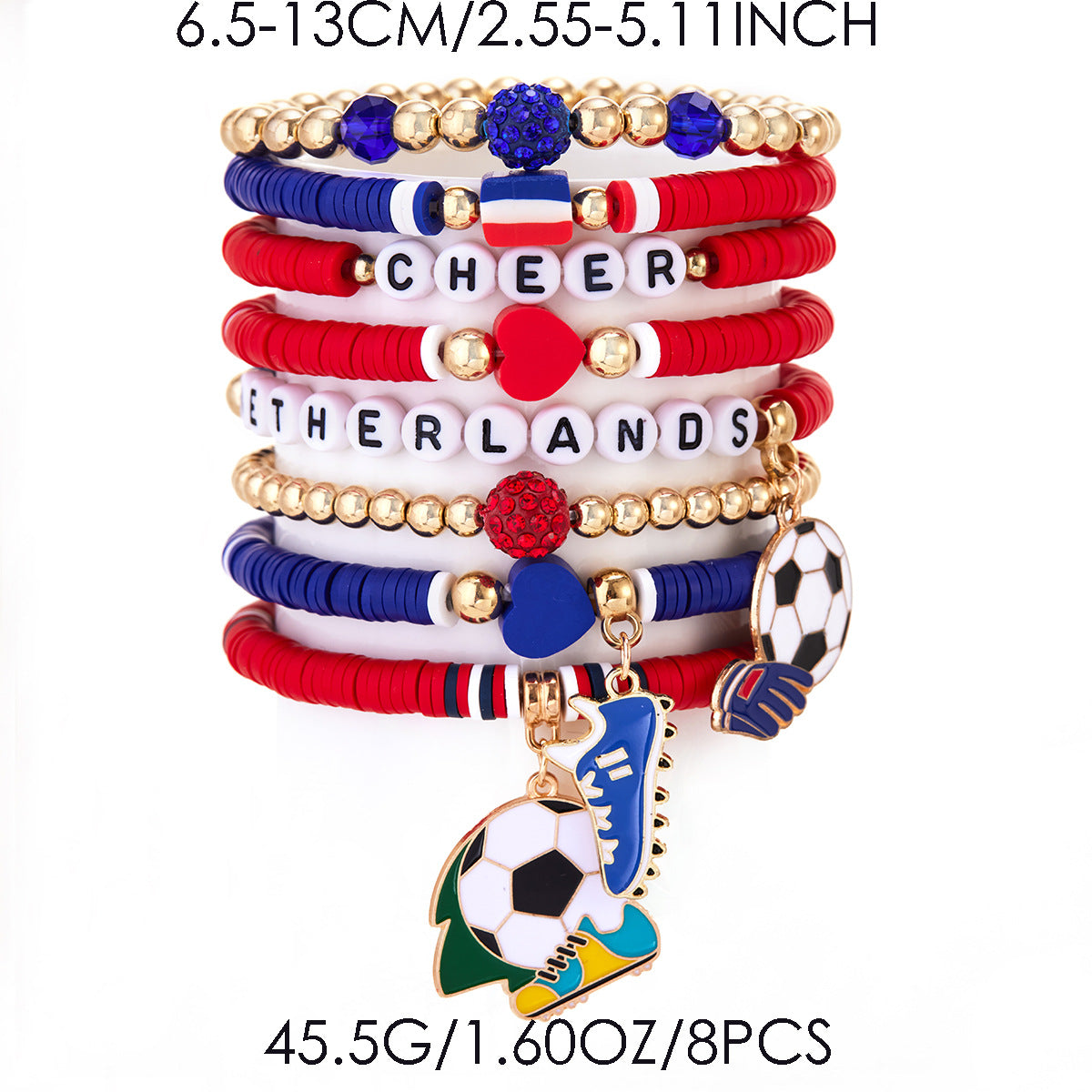 World Cup 2026 Country-Themed Bracelet Set Soccer Fan Jewelry Gift