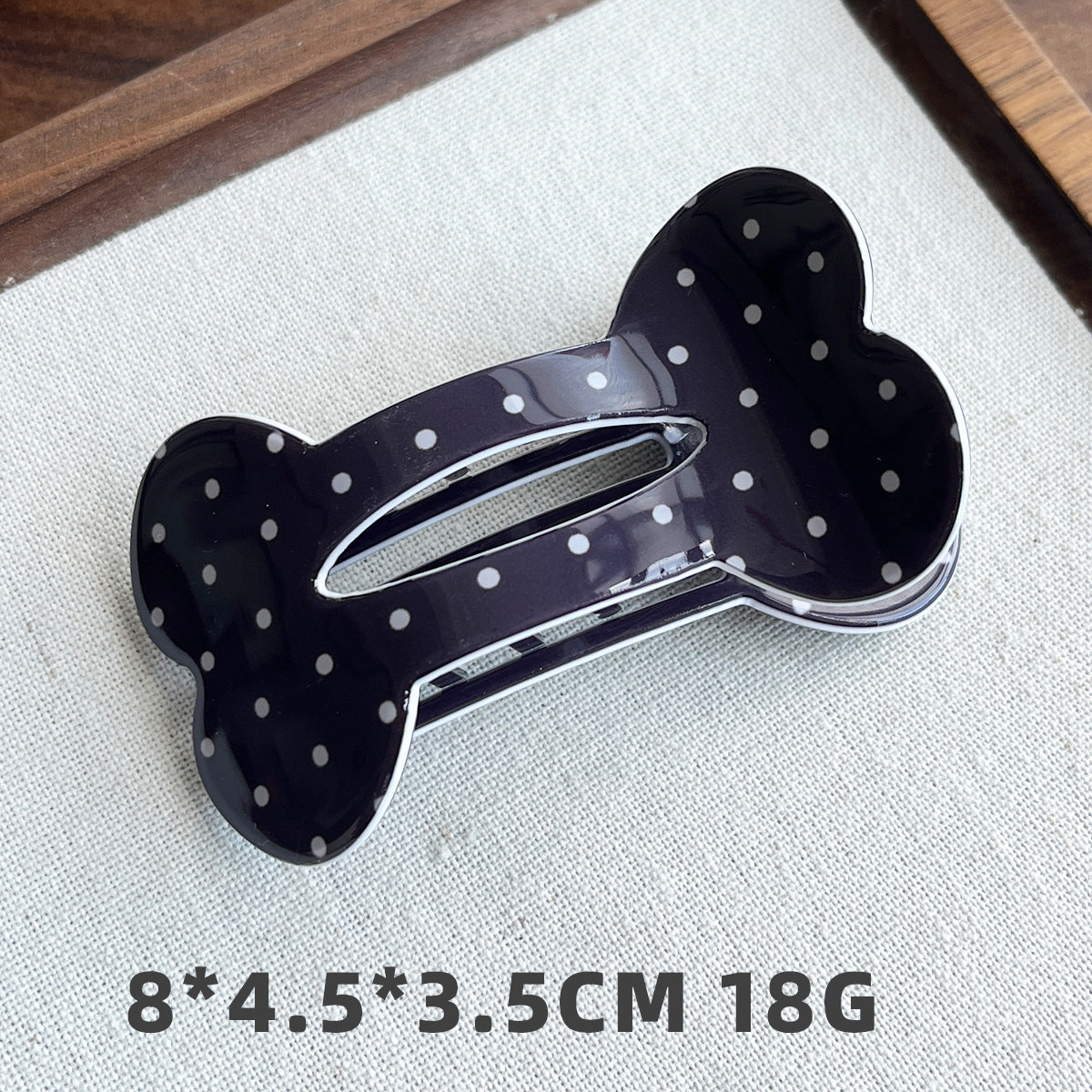 Bone-Shaped Acetate-Look Hair Claw Clip – Patterned Hair Clip
