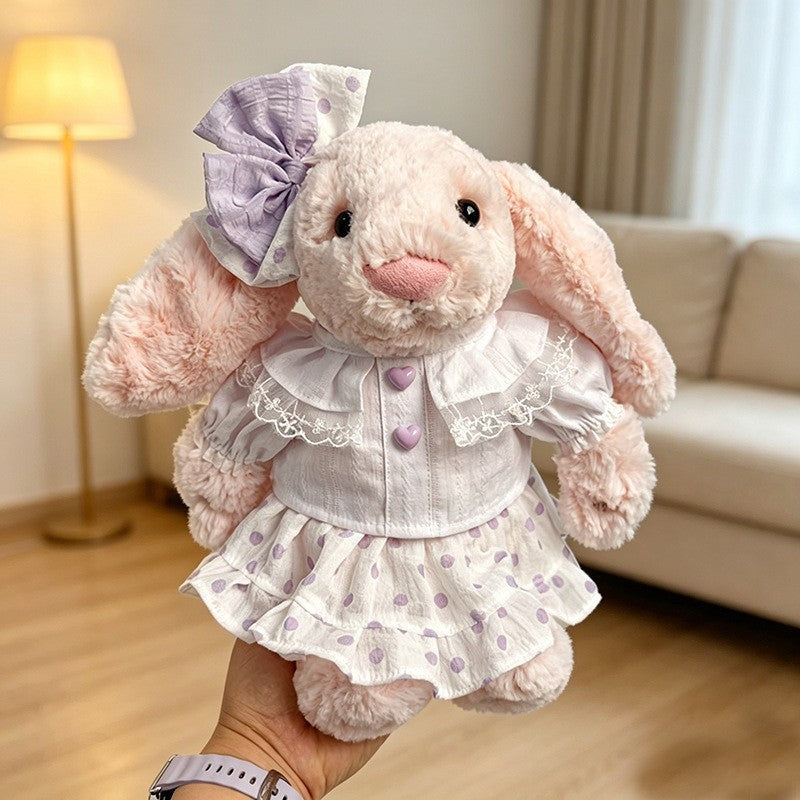 30cm (11.8 in) Bunny Doll Clothes – Princess Dresses & Plaid Suits, Clothes Only