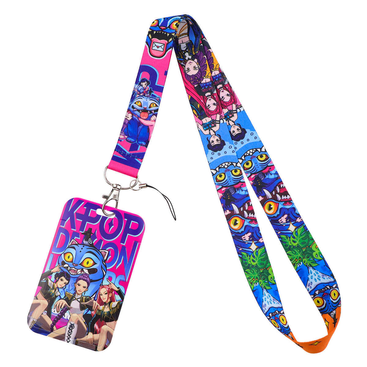 K-POP Demon Hunters Phone Lanyard Polyester Neck Strap ID Badge Holder Card Keychain