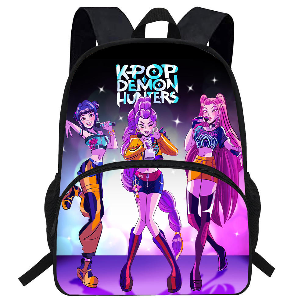 K-Pop Demon Hunters Printed Backpack Cartoon Student School Bag Anime Merch Kids