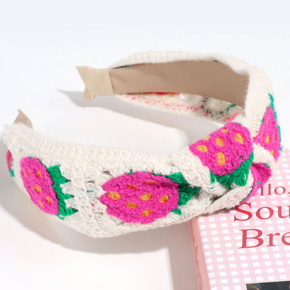 Handmade Crochet Headband Boho Knitted Hair Band for Women & Girls Granny Square Hair Accessory
