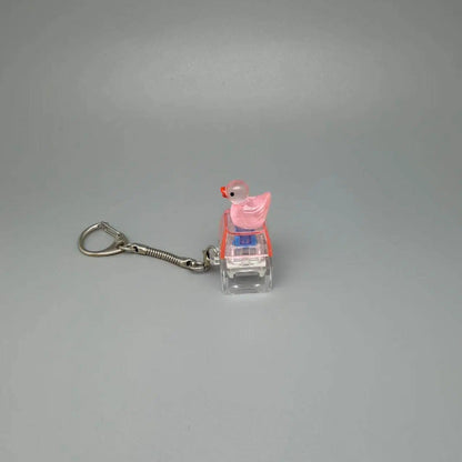 Cute Duck Fidget Clicker Keychain Keyboard Stress Relief Bag Charm