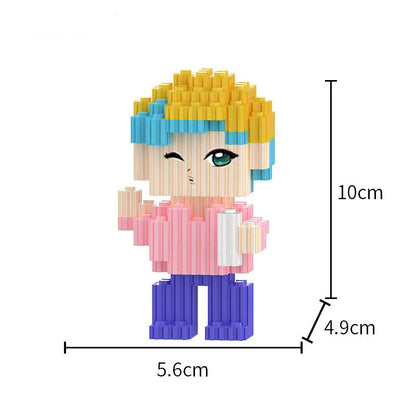 K-Pop Demon Hunters Mini Building Blocks Set, Small Particle Assembly Toy