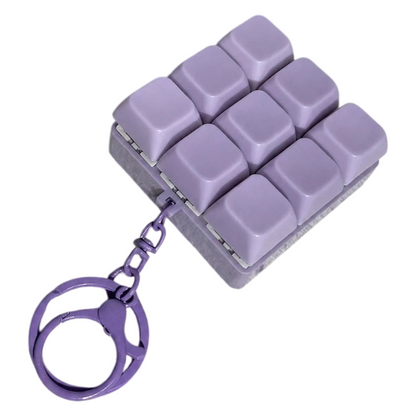 Finger Press Button Cube Squishy Keyboard Keychain Stress Relief Toy