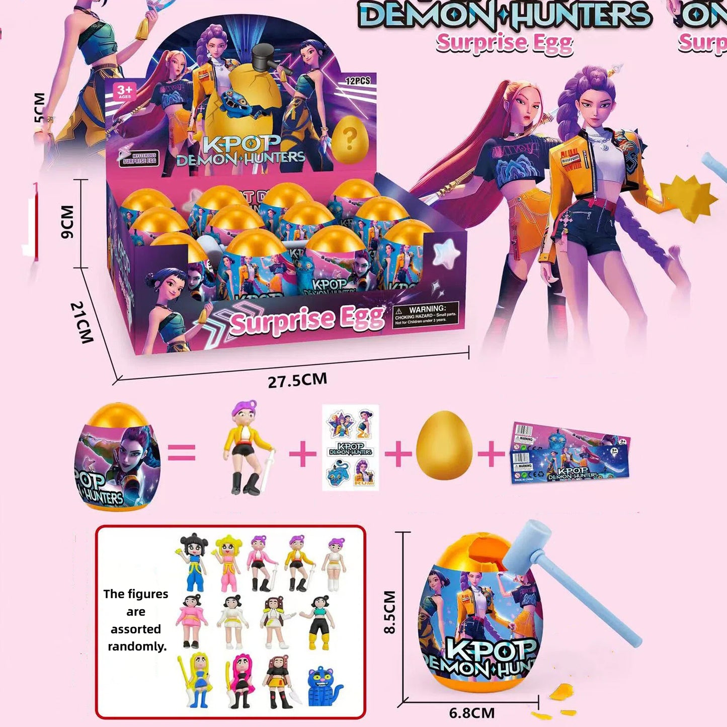 K-POP Demon Hunter Girls Blind Box Golden Egg Smash Toy Surprise Collectible Figures & Gifts
