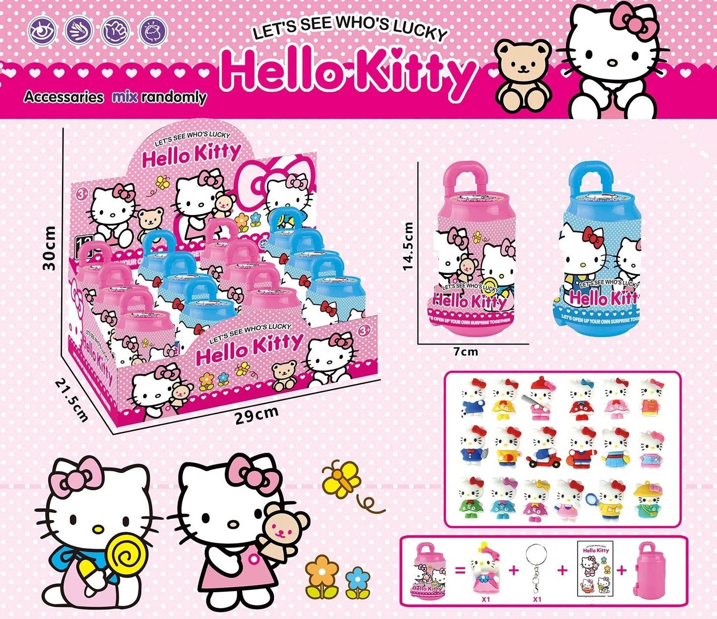 K-Pop Demon Hunter Soda Can Suitcase Blind Box Keychain Figures