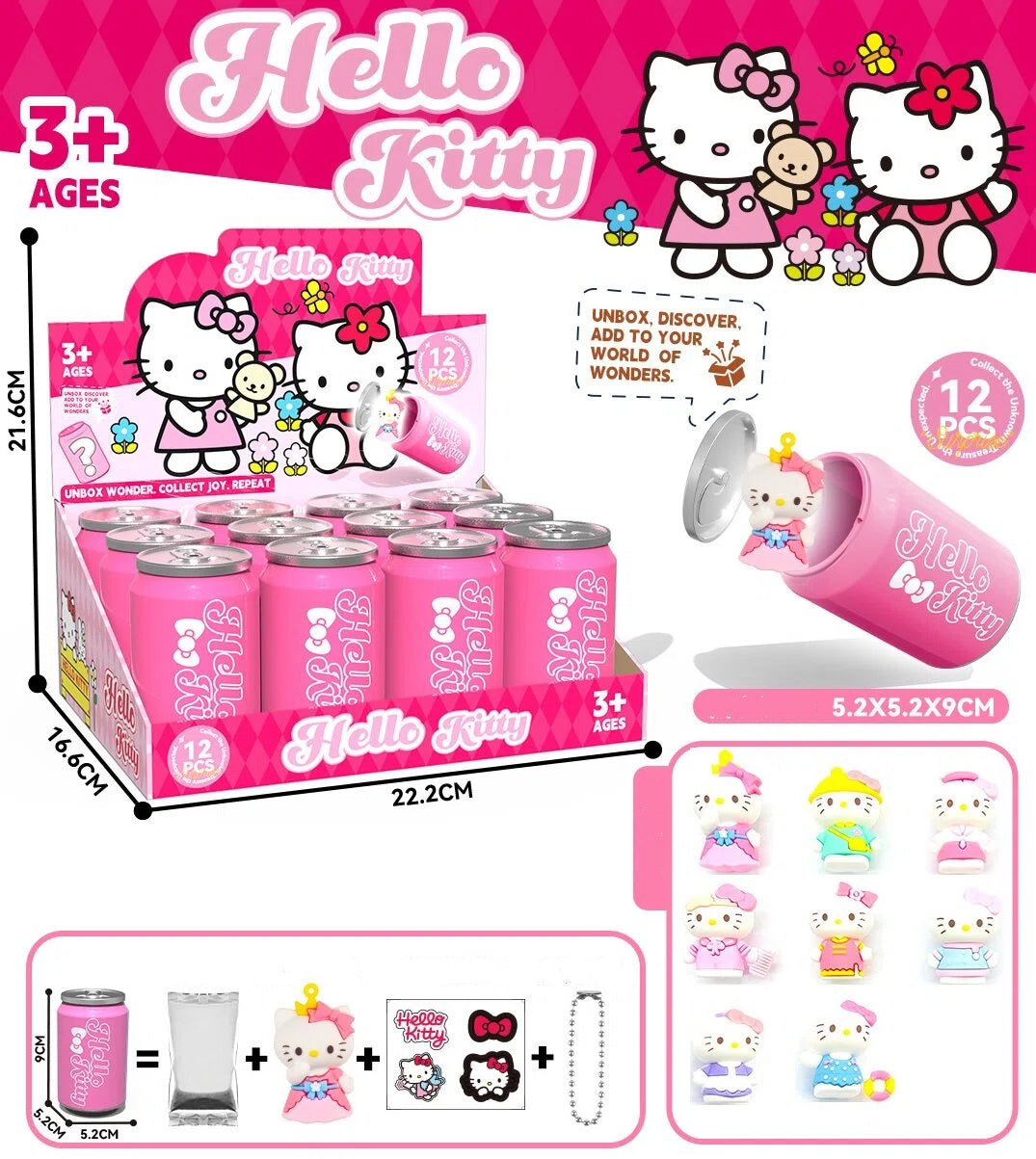 K-POP Demon Hunter Girl Group Soda Can Blind Box Key Chain Cartoon Anime Collectible Figure