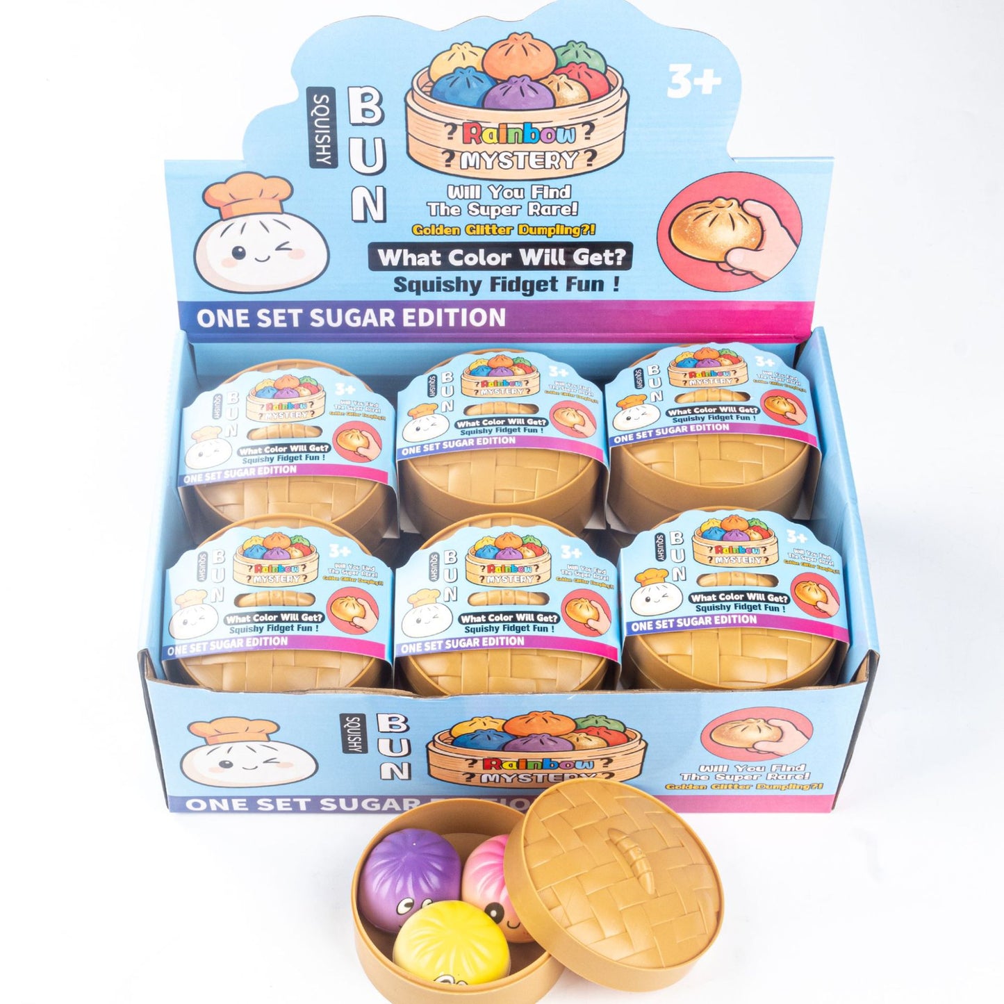 Cartoon Emoji Jumbo Mystery Squishy Dumpling Realistic Steamed Bun Stress Relief Squeeze Toy