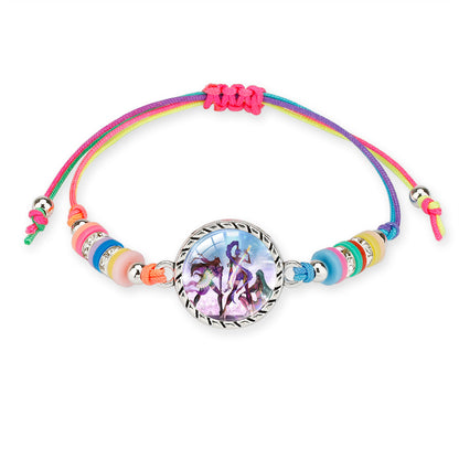 KPOP Demon Hunter Colorful Beaded Bracelet – Boho Adjustable Polymer Clay Charm Bracelet