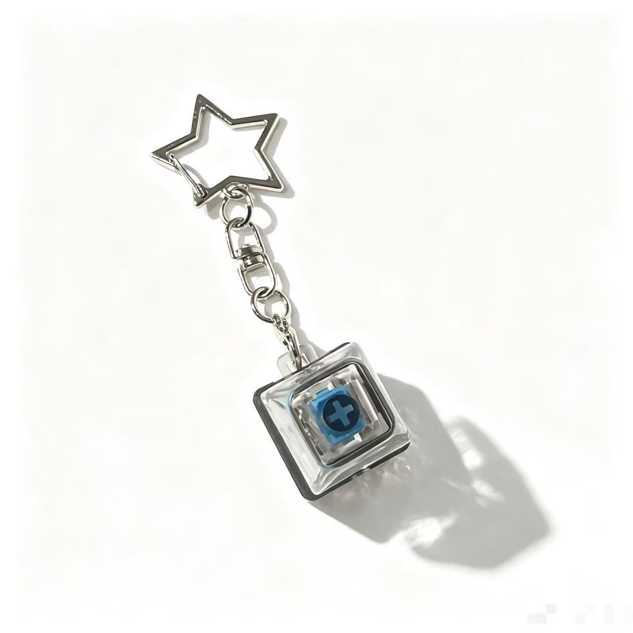 Star Keycap Keychain Charm Colorful Pop Key Charm Accessory Giftable Bag & Keychain