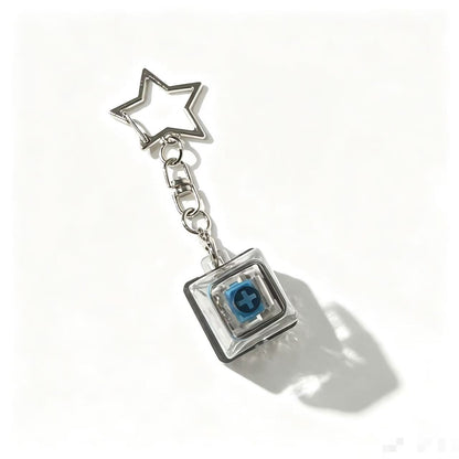 Star Keycap Keychain Charm Colorful Pop Key Charm Accessory Giftable Bag & Keychain
