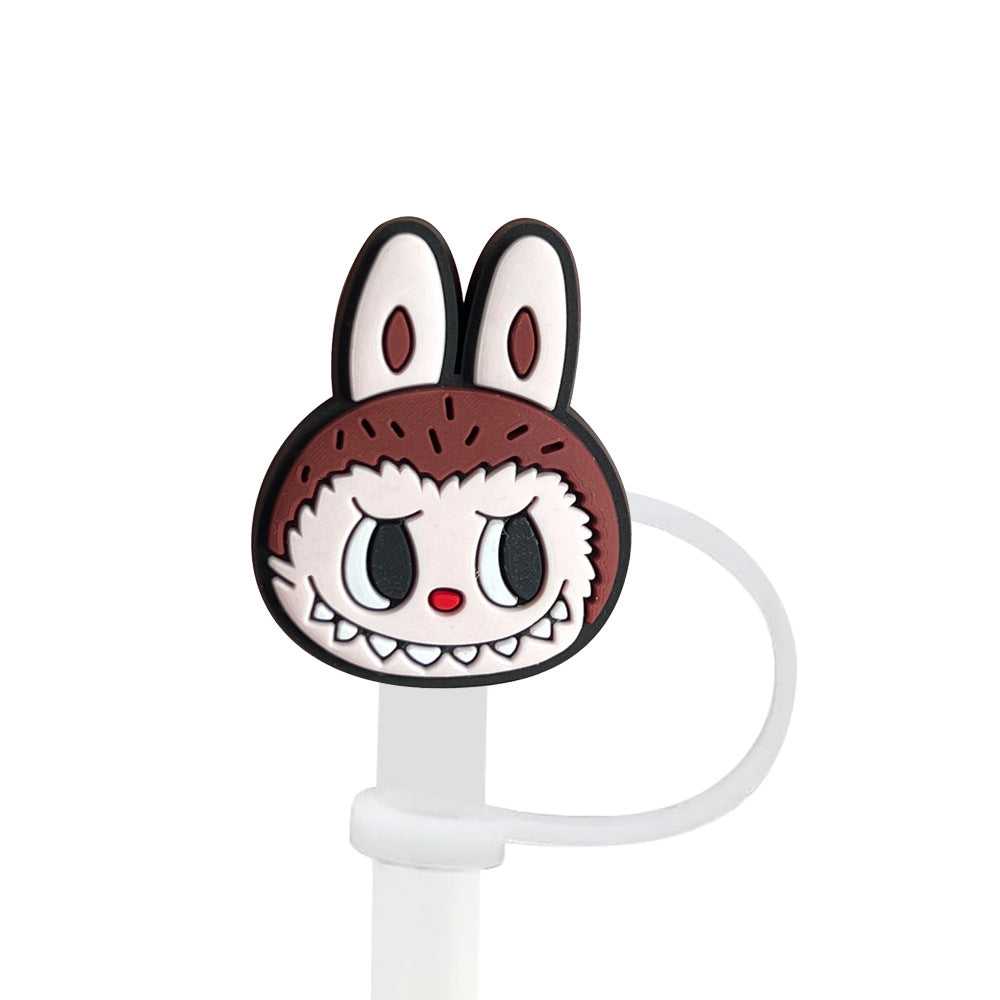 Labubu Silicone Straw Toppers – Cute Reusable Dust Caps for 10mm Large Tumbler Straws