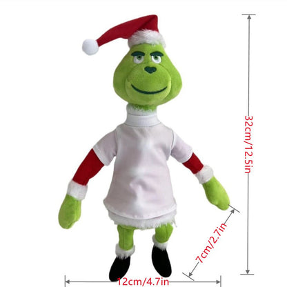 2025 Christmas Grinch Plush Toy – Green Monster Stuffed Doll Cartoon Character Gift for Kids