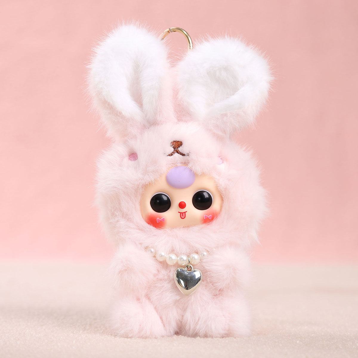 Easter Long-eared Bunny Plush Key Chain Vinyl Plush Rabbit Bag Charm Collectible Doll