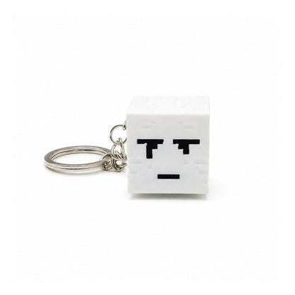 3D Printed Pixel Block Fidget Clicker Keychain – Mechanical Keyboard Feel Push Button Toy & Bag Charm