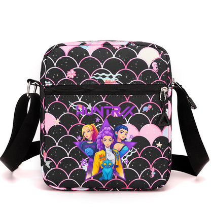 K-Pop Demon Hunters Saja Boys Print Shoulder Bag Crossbody Tote Messenger Bag