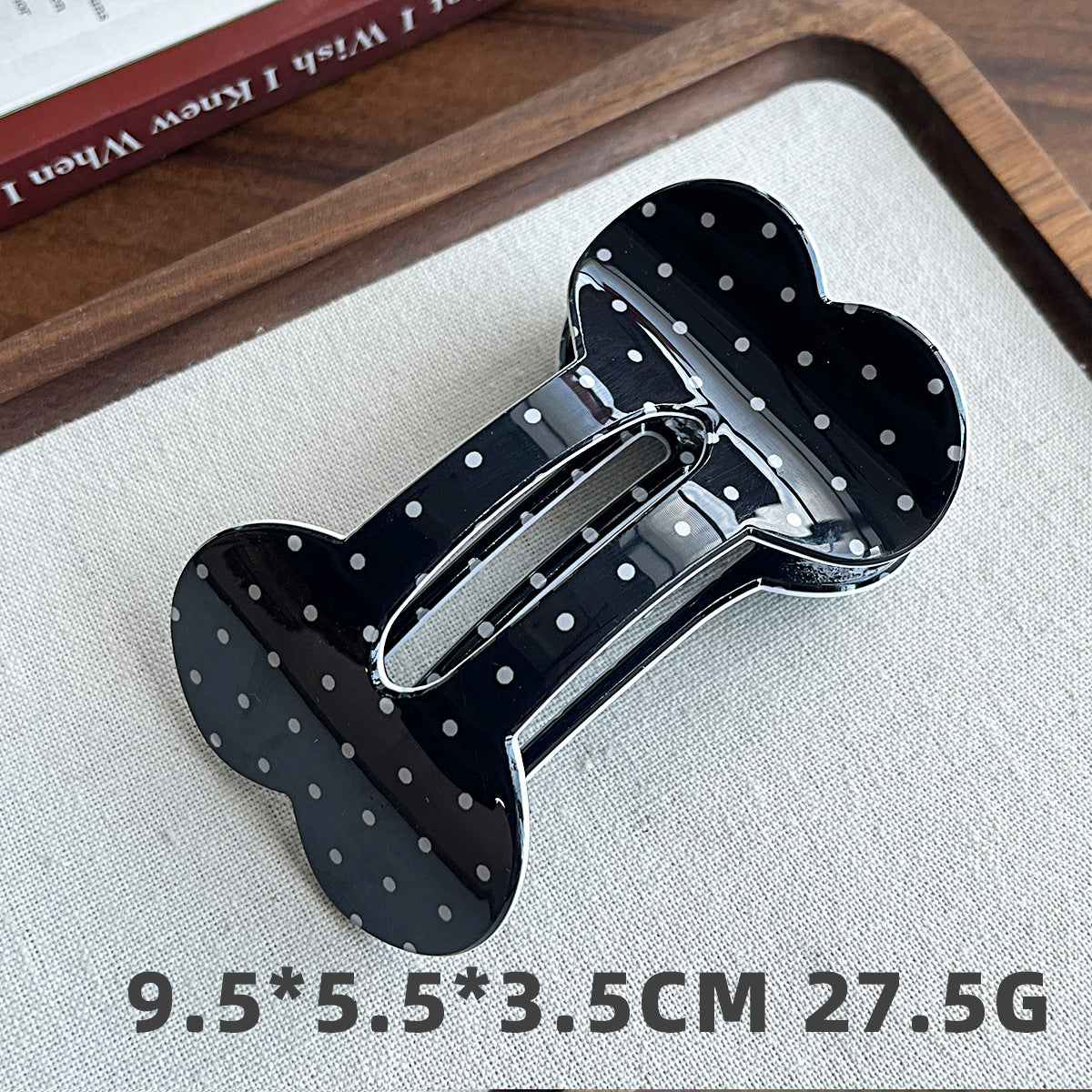 Bone-Shaped Acetate-Look Hair Claw Clip – Patterned Hair Clip