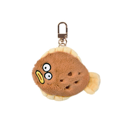 Cartoon Seafood Plush Keychain Sea Animal Stuffed Bag Charm Pendant  Keyring Accessory