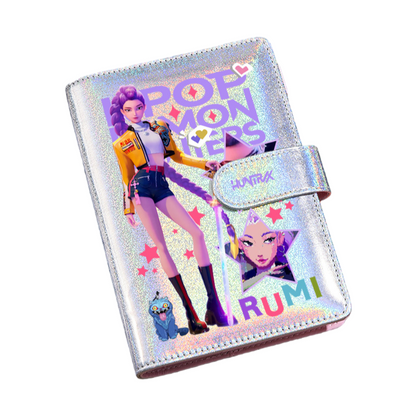 Holographic Cover Demon Hunter Binder Notebook Magnetic Closure Hardcover Journal