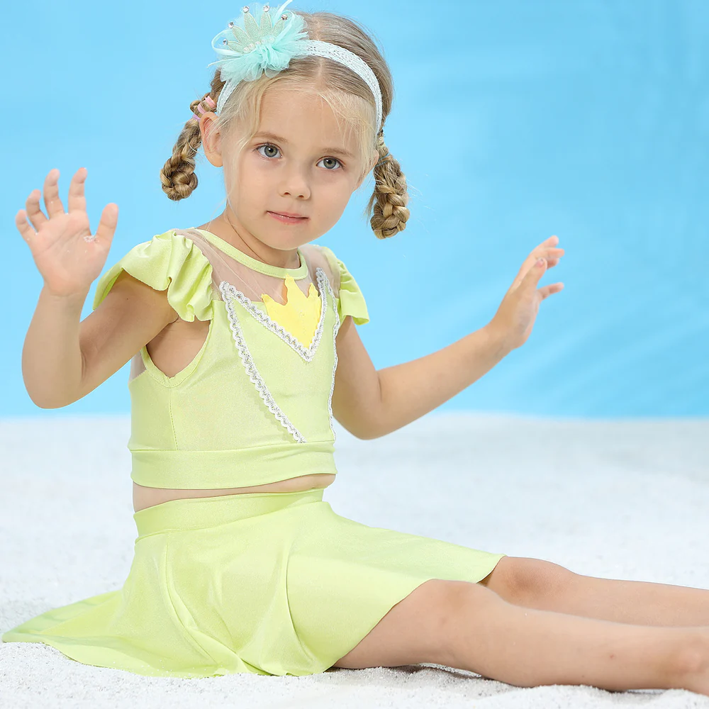 Spring/Summer Girls 2-Piece Swimsuit Princess Swimwear