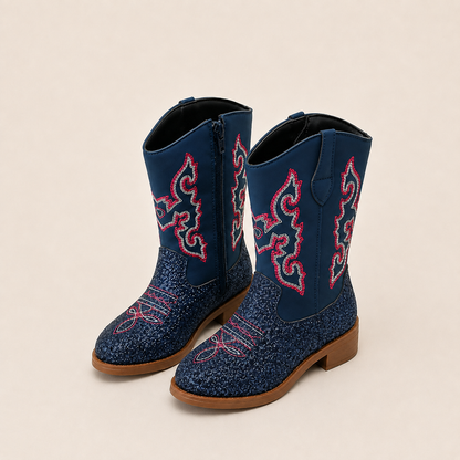 Girls Western Cowboy Boots – Glitter & Embroidered Styles